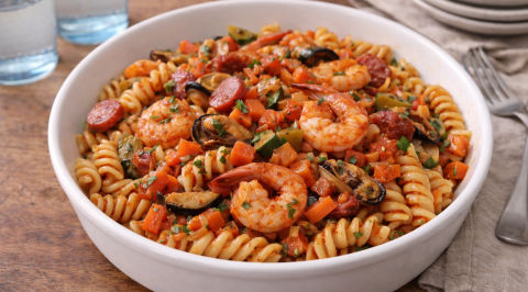 One Pot Pasta aux fruits de mer et chorizo au Cookeo