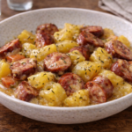 Pommes de terre fondantes aux saucisses fumées au multicuiseur cookéo