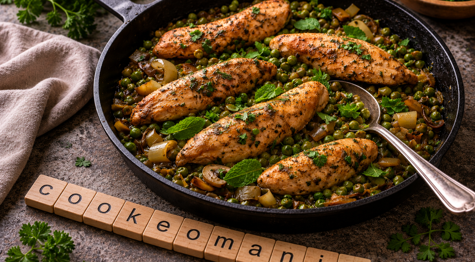 Poulet doré aux légumes fondants au Cookeo, herbes fraîches et sauce légère
