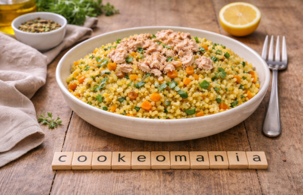 Salade de blé au thon et légumes croquants au cookeo