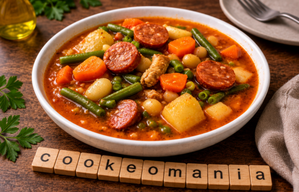 Soupe rustique aux légumes et chorizo au Cookeo