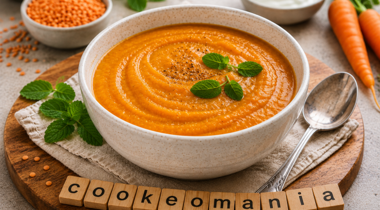 Velouté carottes et lentilles corail au Cookeo