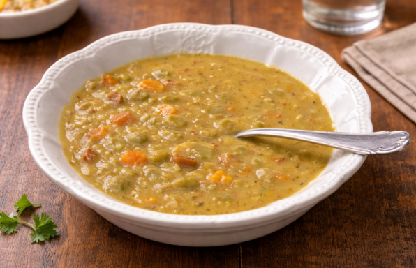 Velouté de pois cassés à la ventrêche au Cookeo