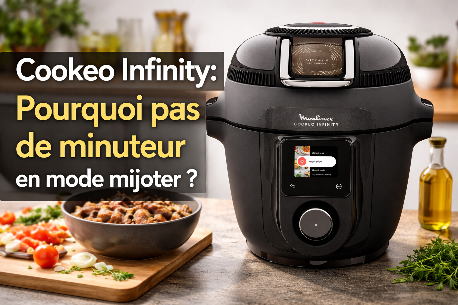 Cookeo Infinity pourquoi il n’y a pas de minuteur en mode mijoter