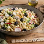 Salade de coquillettes à la feta et légumes croquants au multicuiseur Moulinex