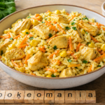 Salade de riz au poulet curry léger au Cookeo, savoureuse et équilibrée au robot multi-cuiseur cookéo