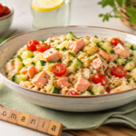 Salade de riz au saumon et crudités au Cookeo, fraîcheur et légèreté au cookéo