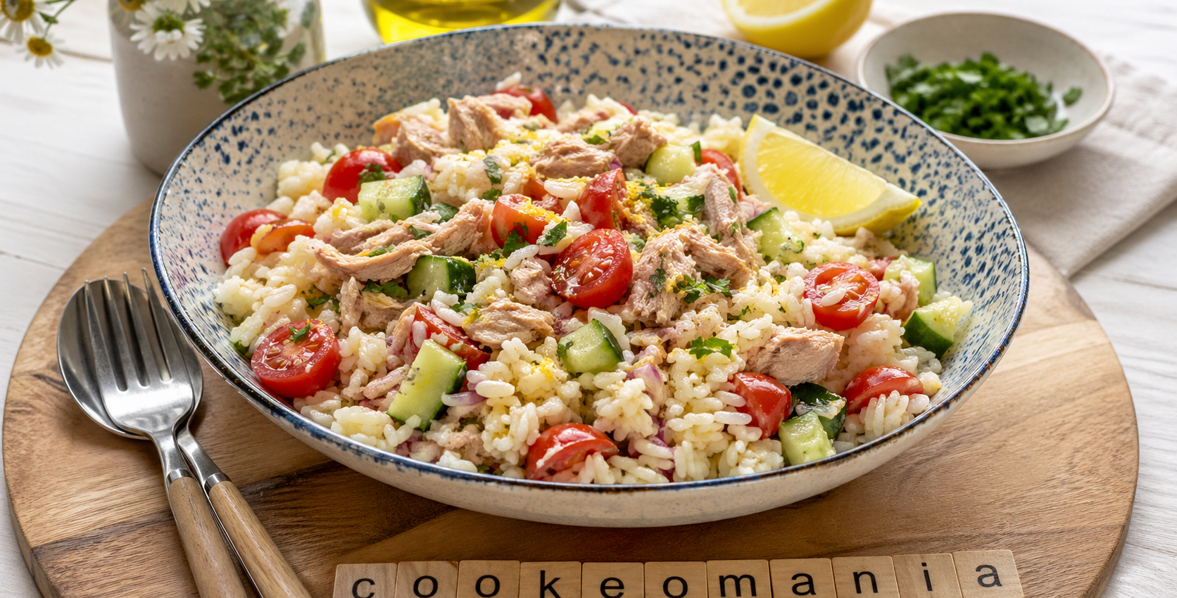 Salade de riz au thon et citron au Cookeo, fraîche et rapide à préparer