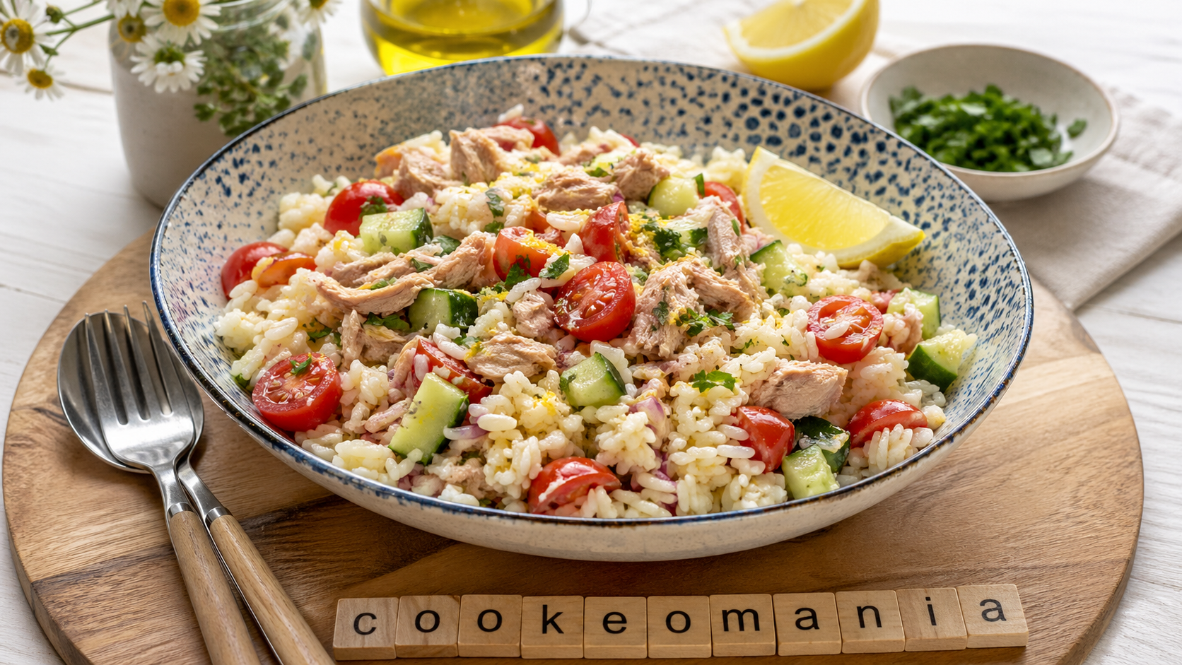 Salade de riz au thon et citron au Cookeo, fraîche et rapide à préparer