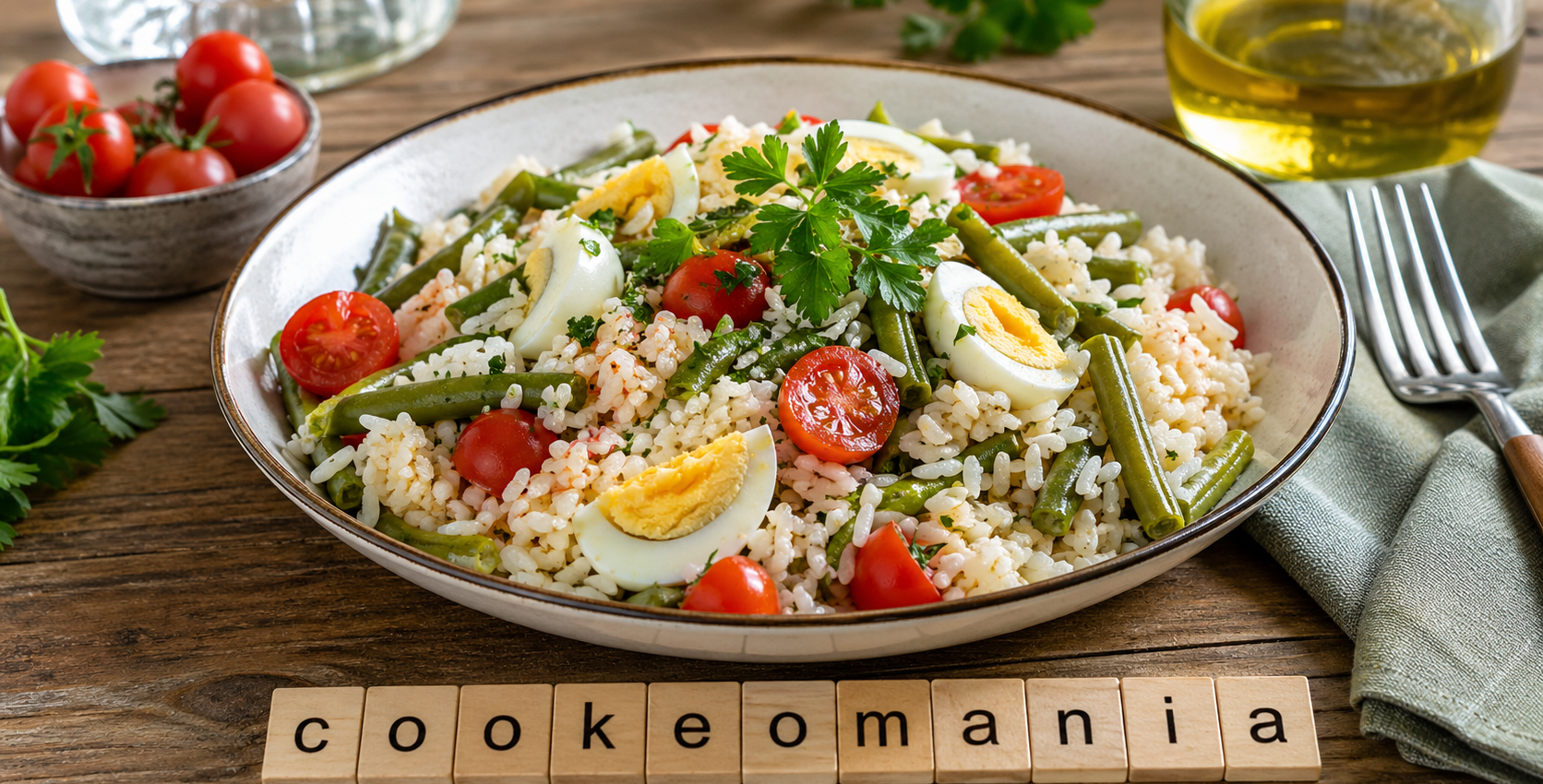 Salade de riz aux œufs et haricots verts au Cookeo, un grand classique