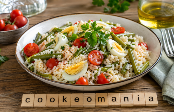 Salade de riz aux œufs et haricots verts au Cookeo, un grand classique