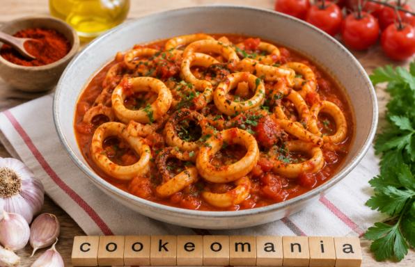 Calamars à la tomate et paprika