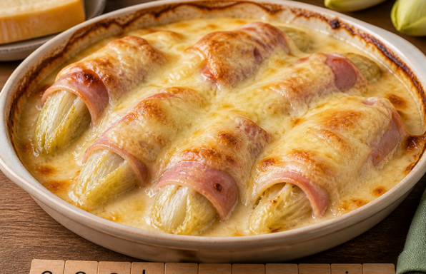 Gratin d’endives au jambon et maroilles gratiné à l'Extra crisp