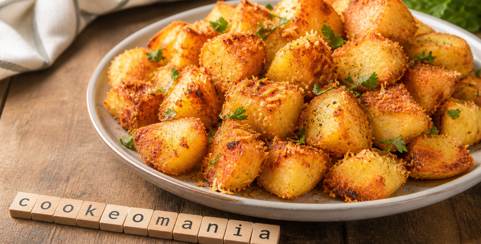 Pommes de terre parmesan croustillantes au Cookeo, finition dorée