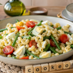 Salade de coquillettes aux œufs et haricots verts au cookéo
