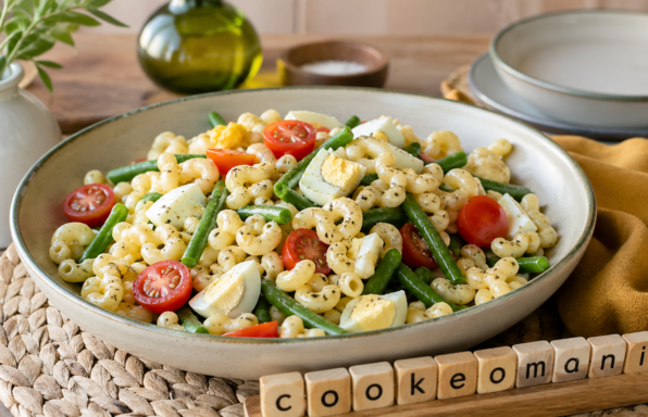 Salade de coquillettes aux œufs et haricots verts