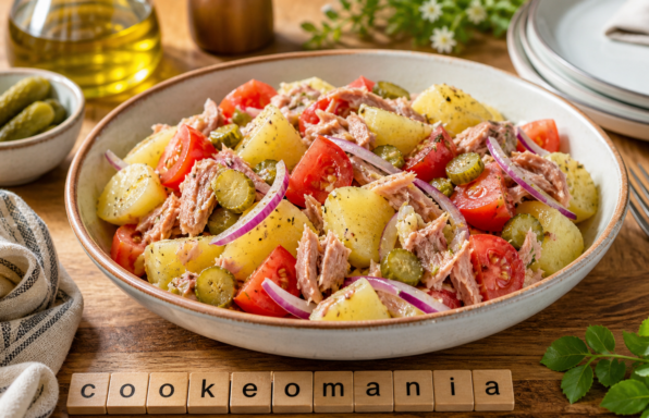 Salade de pommes de terre au thon au Cookeo, fraîche et complète