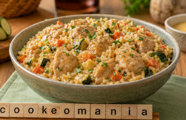Bol de riz au poulet sauce miel moutarde au Cookeo, le repas simple qui plaît à toute la famille