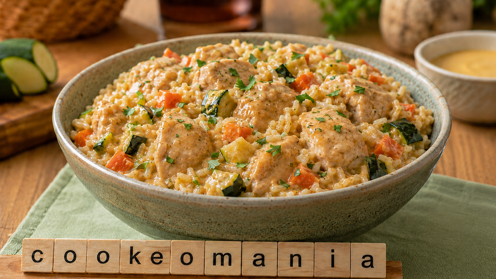 Bol de riz au poulet sauce miel moutarde au Cookeo, le repas simple qui plaît à toute la famille