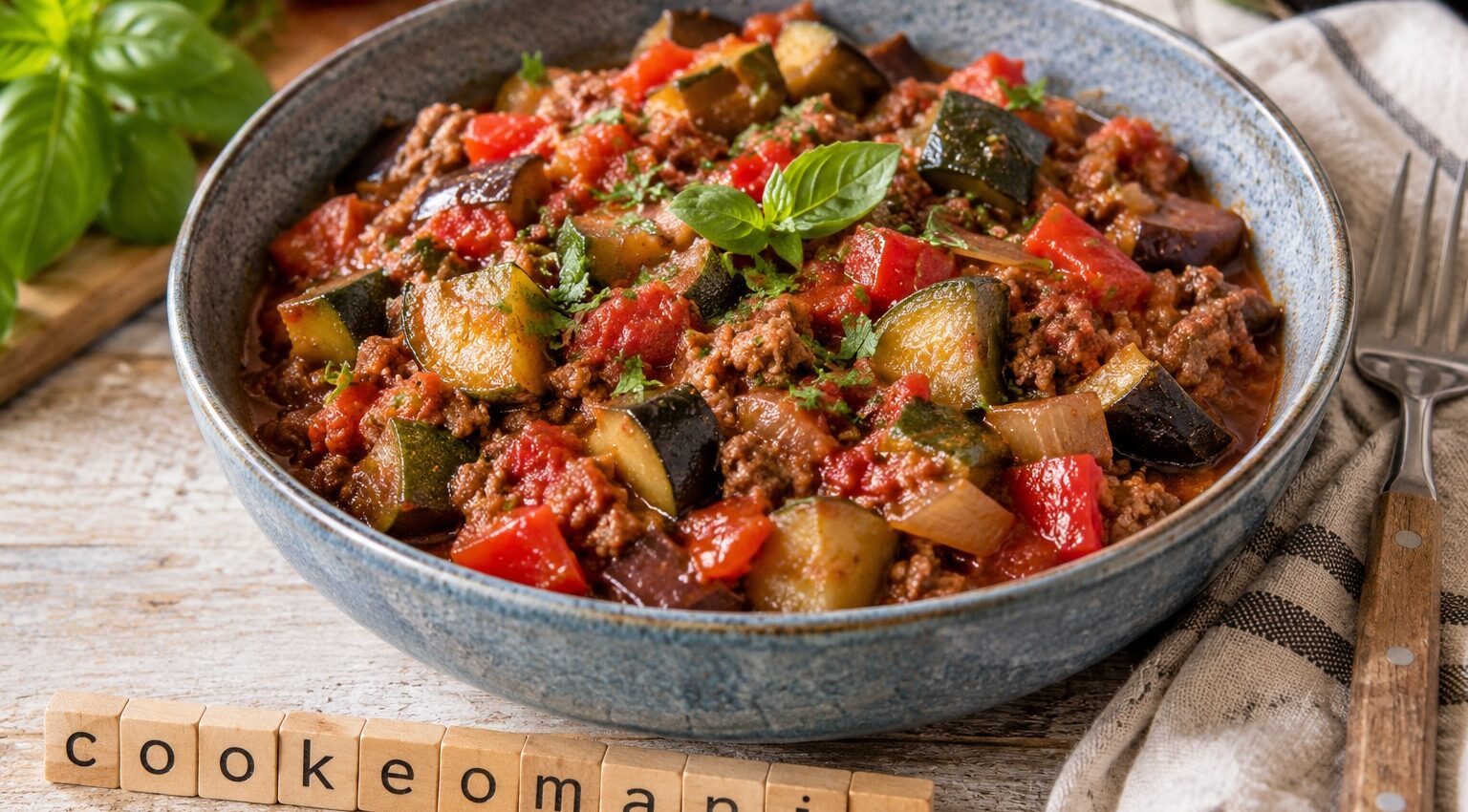 Ratatouille minute au bœuf haché