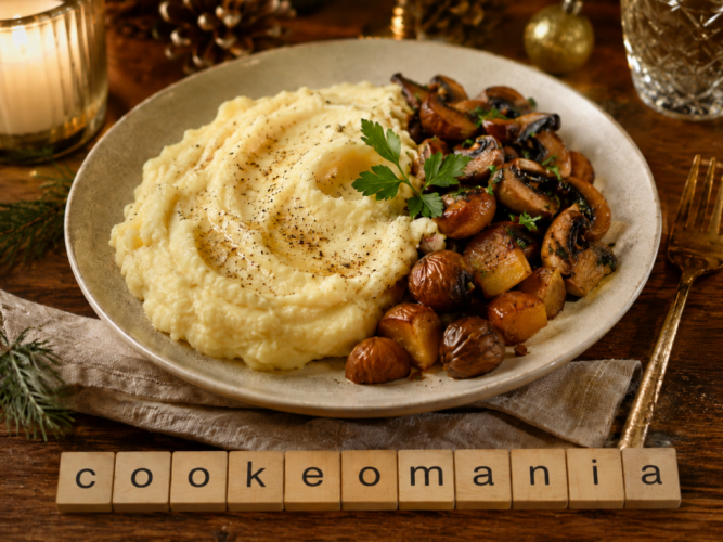 Purée de pommes de terre et panais avec champignons pour Noël
