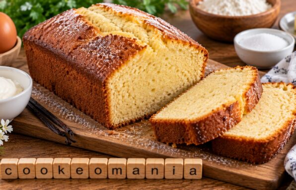 Cake au fromage blanc saveur vanille, moelleux et doré