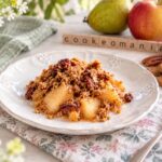Crumble pomme-poire aux spéculoos et noix de pécan au multicuiseur Moulinex