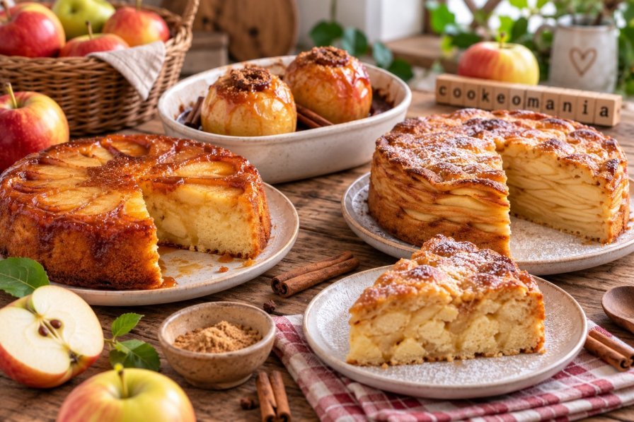 Desserts aux pommes au Cookeo avec gâteau moelleux, gâteau invisible et pommes à la cannelle