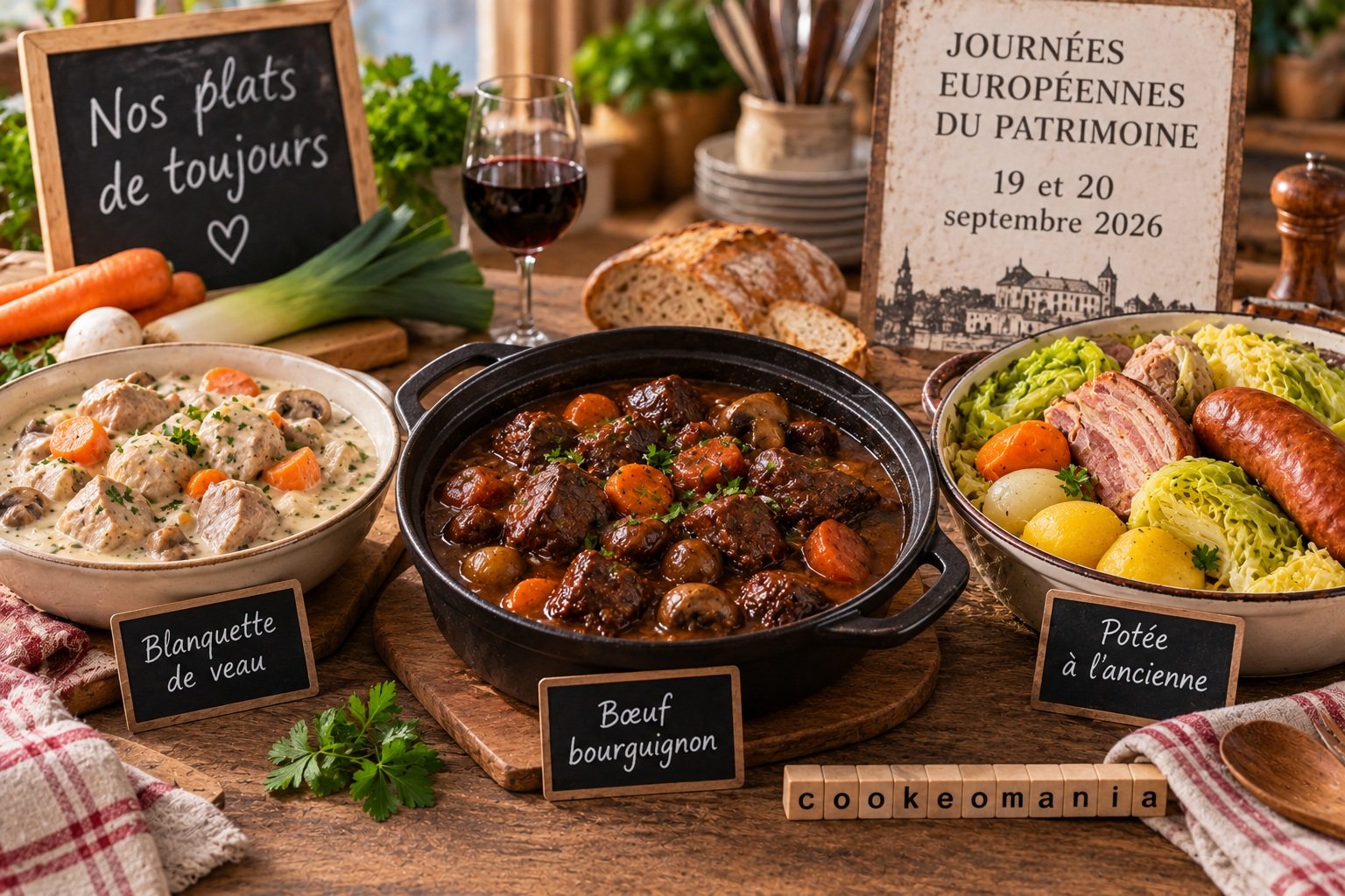 Blanquette de veau, bœuf bourguignon et potée à l’ancienne pour les Journées du patrimoine