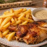 Poulet rôti du dimanche, frites et sauce crémeuse au poivre au robot multi-cuiseur Moulinex