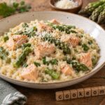 Riz crémeux au saumon, asperges et parmesan à l'autocuiseur Moulinex