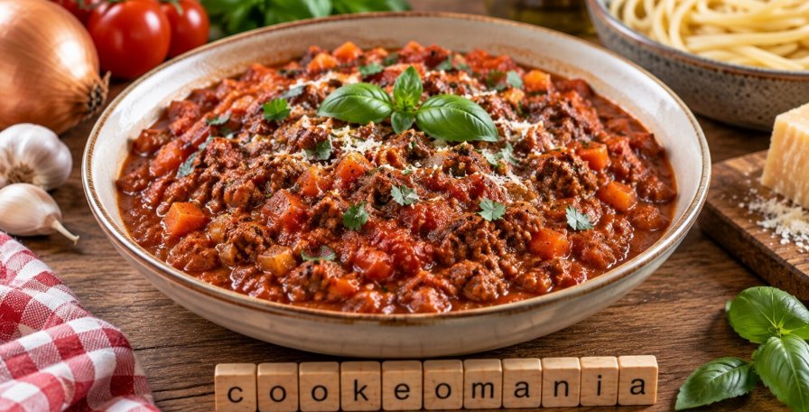 Sauce bolognaise maison au Cookeo Infinity avec viande hachée, carottes, tomate et basilic