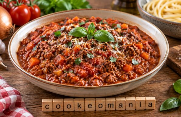 Sauce bolognaise maison au Cookeo Infinity avec viande hachée, carottes, tomate et basilic