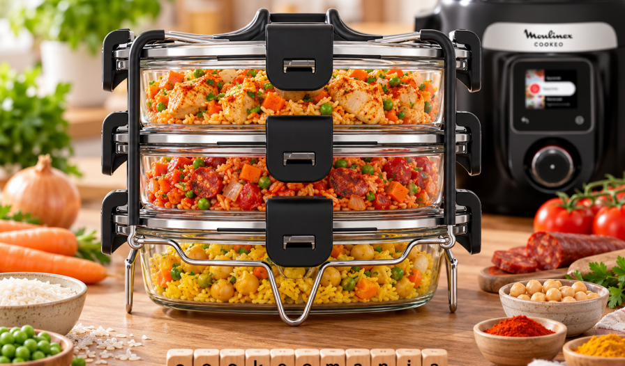 3 repas au riz avec le Batchcooker Moulinex