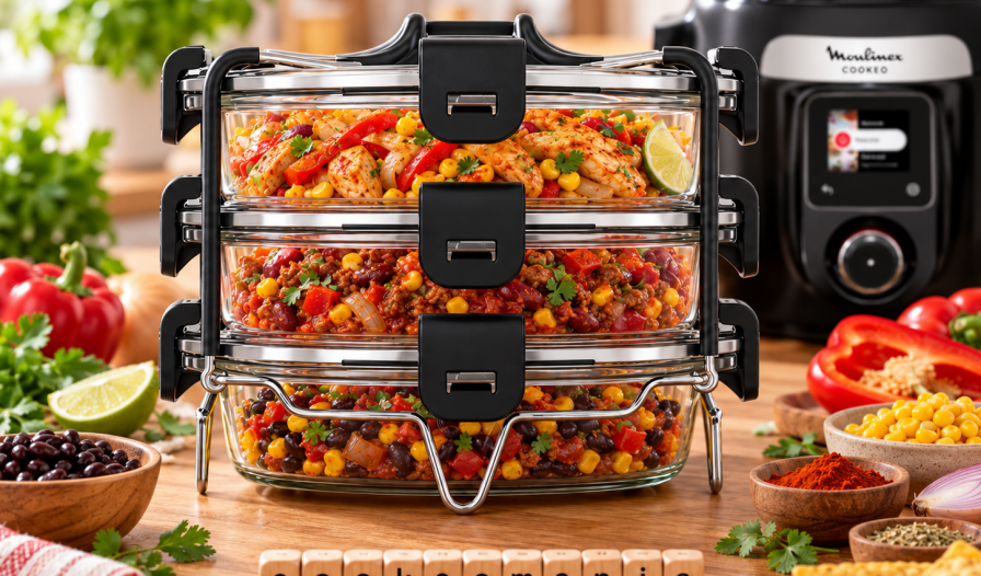 3 repas façon tex-mex avec le Batchcooker Moulinex