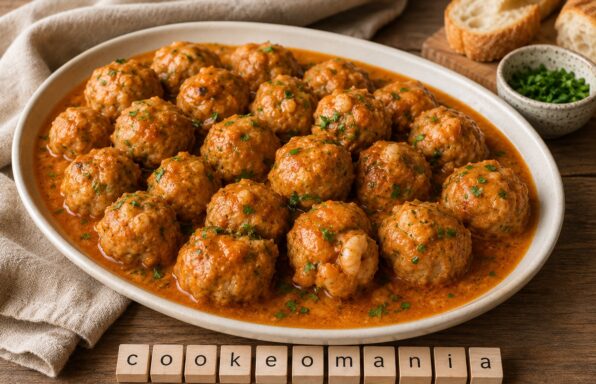 Boulettes de lotte et gambas en sauce verte