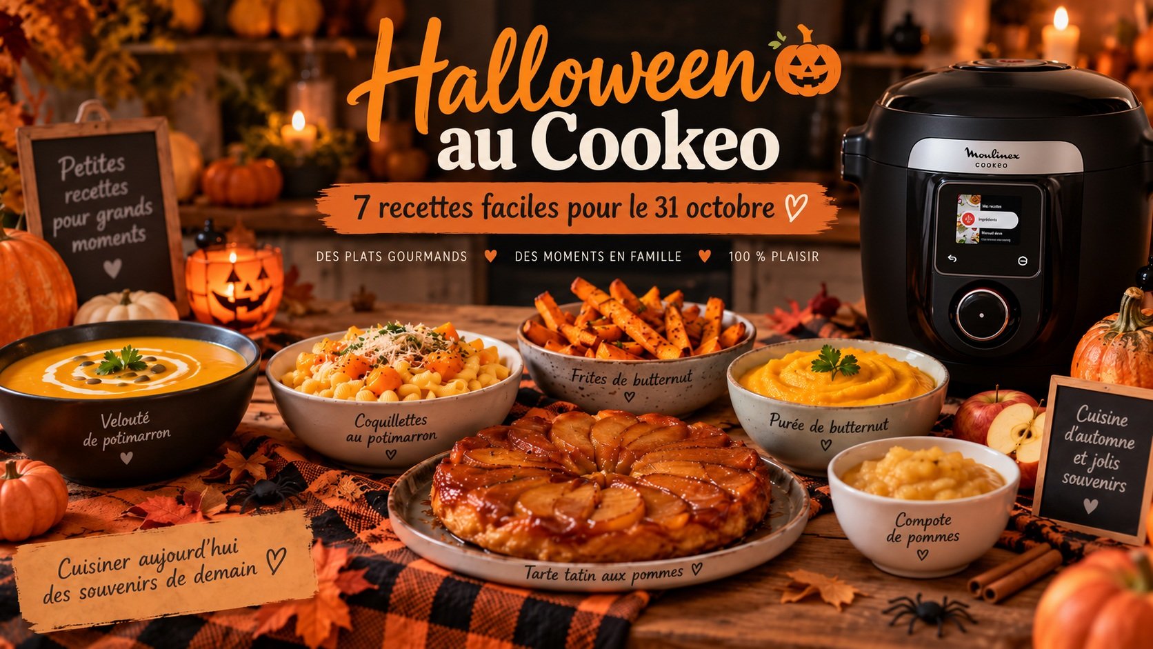 Halloween au Cookeo avec 7 recettes faciles à base de potimarron, butternut et pommes