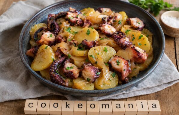 Poulpe aux oignons et pommes de terre au Cookeo