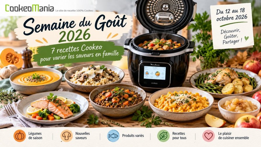 Semaine du Goût 2026 avec 7 recettes Cookeo variées à partager en famille